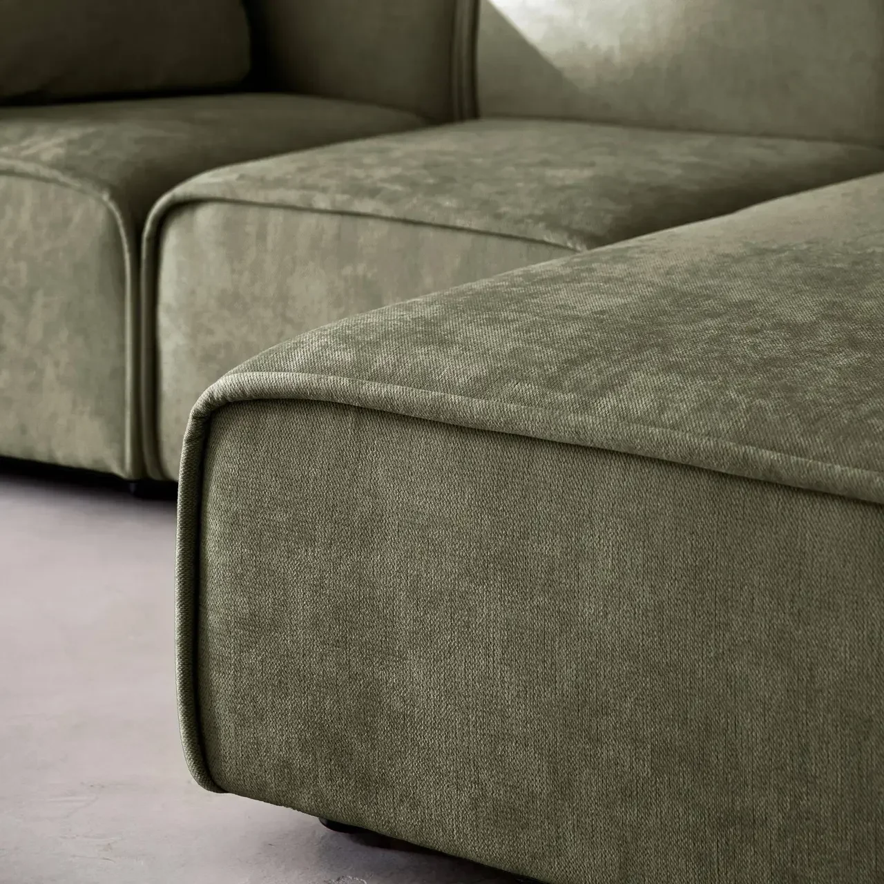 Ecksofa rechts 3-Sitzer Stoff Recamiere zeitgenössisch Wohnzimmer