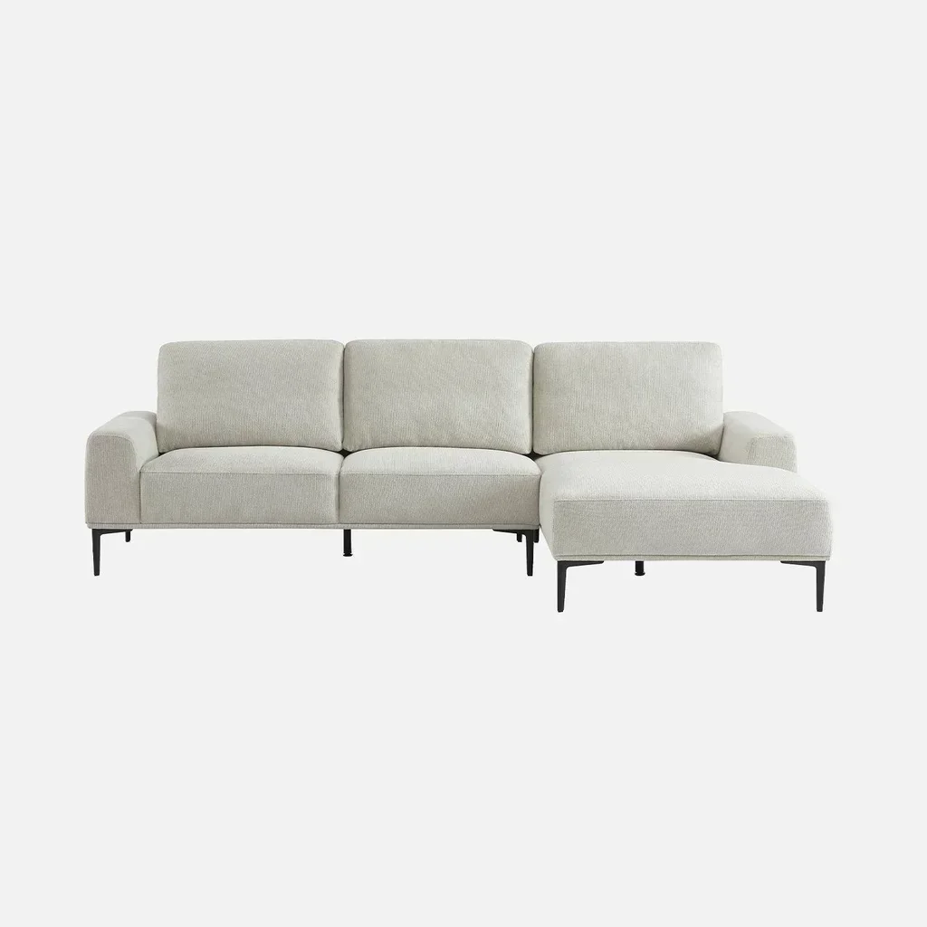 Rechts Ecksofa 3-Sitzer Stoff bequem zeitgenössisch