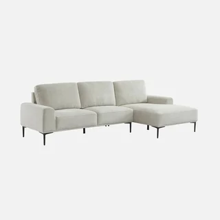 Rechts Ecksofa 3-Sitzer Stoff bequem zeitgenössisch