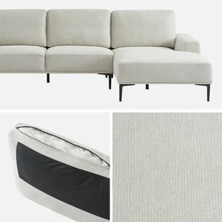 Rechts Ecksofa 3-Sitzer Stoff bequem zeitgenössisch