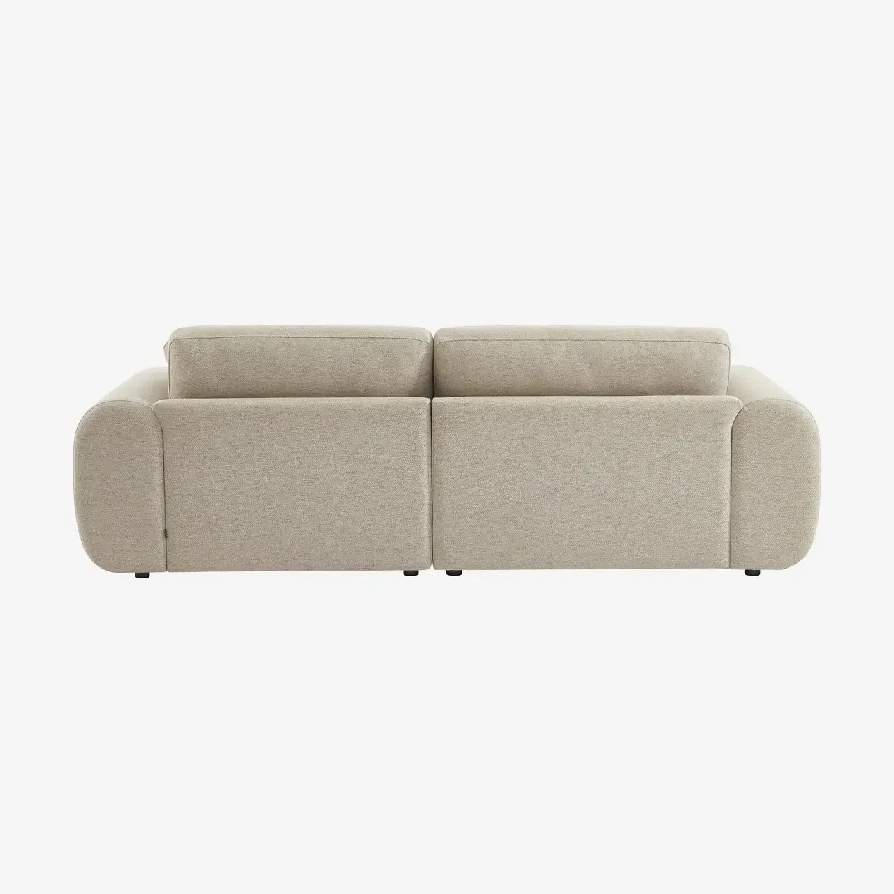 Right corner sofa 3 seater Zenio fabric curved design chaise lounge