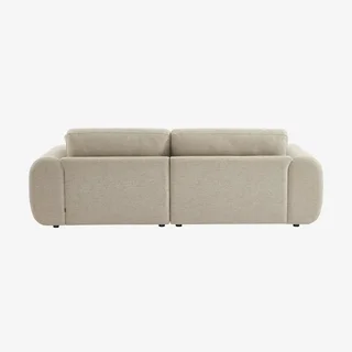 Right corner sofa 3 seater Zenio fabric curved design chaise lounge