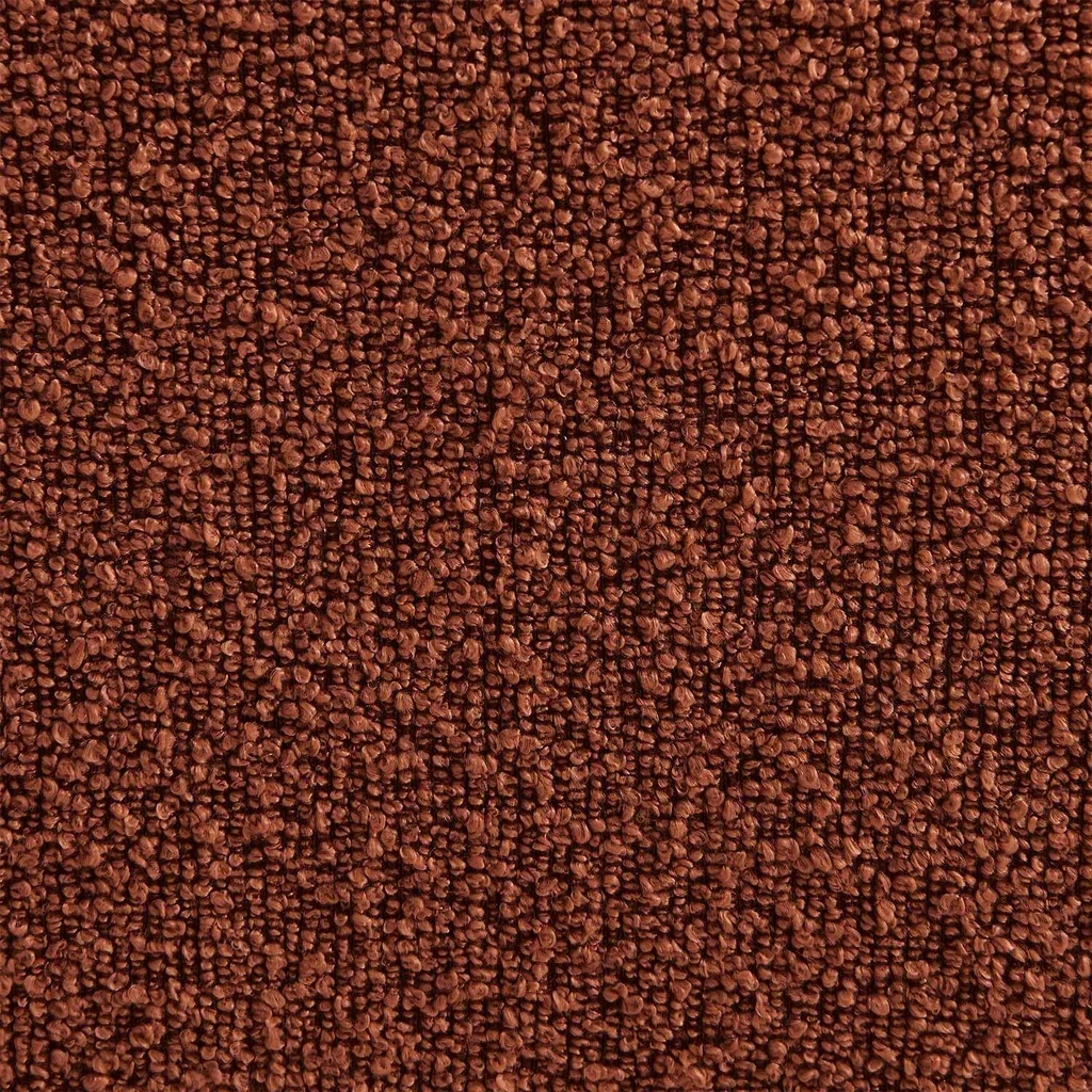 Modulares Ecksofa 5-Sitzer weiß Bouclé mit Fußhocker