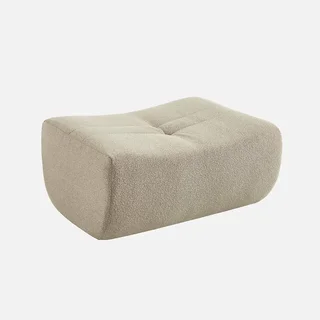 Modular corner sofa 7-seater boucle textured fabric with footrest Sokol