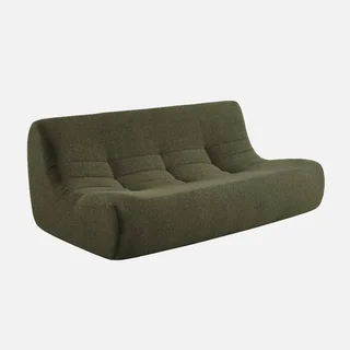 Modular Corner Sofa 7 Seater Boucle Textured Fabric with Footrest Sokol