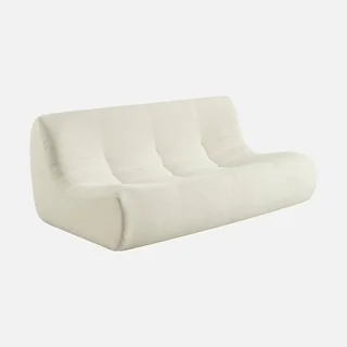 Modular Corner Sofa 7 Seater Boucle Textured Fabric with Footrest Sokol