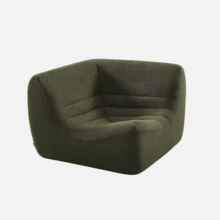 Modular Corner Sofa 7 Seater Boucle Textured Fabric with Footrest Sokol