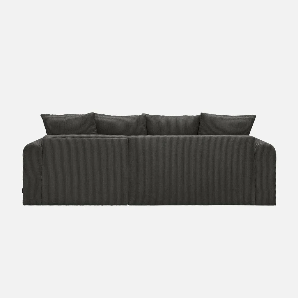 Canapé d'angle convertible velours côtelé 3 places méridienne réversible
