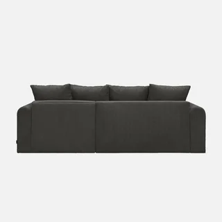 Canapé d'angle convertible velours côtelé 3 places méridienne réversible