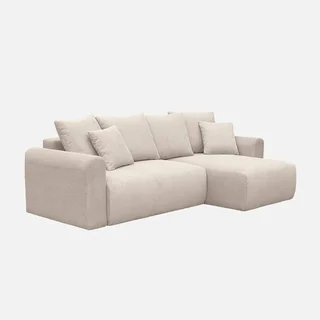 Canapé d'angle modulable convertible velours côtelé 3 places méridienne réversible