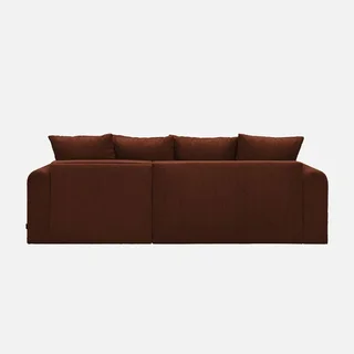 Canapé d'angle convertible velours côtelé 3 places méridienne réversible