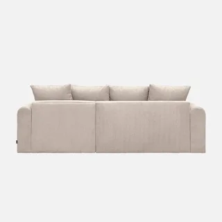 Canapé d'angle modulable convertible velours côtelé 3 places méridienne réversible