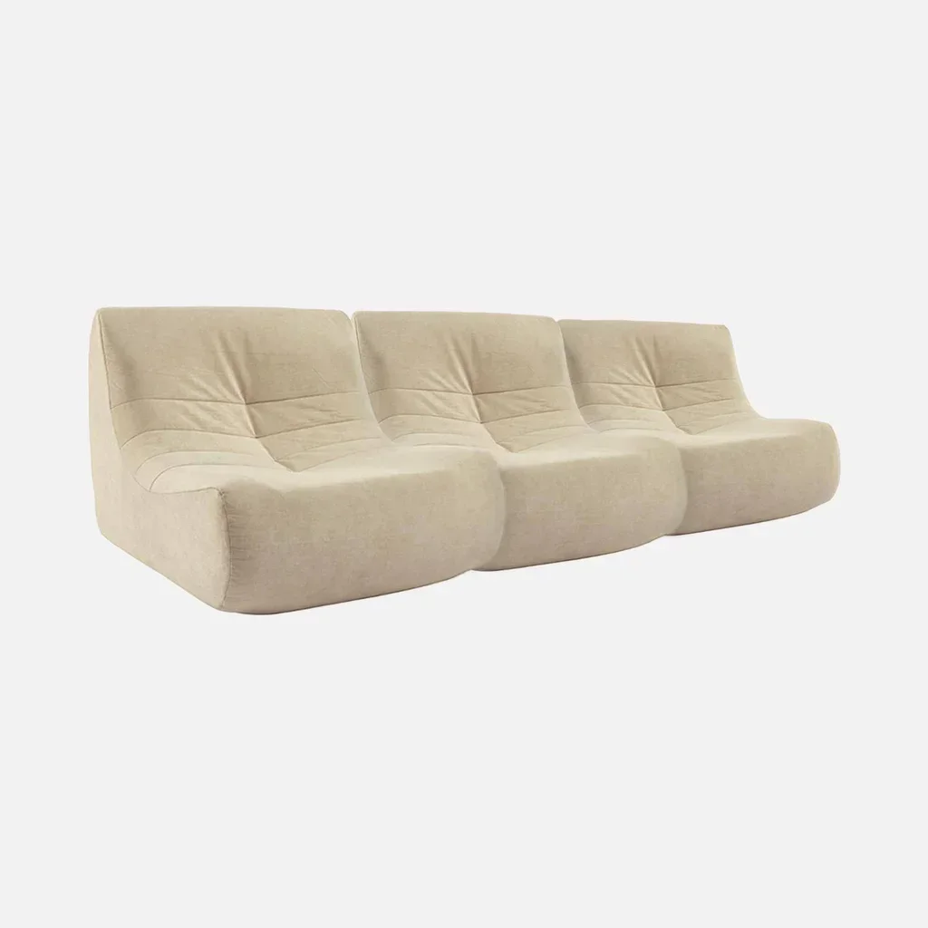 3-Sitzer Samt wasserabweisendes Sofa Sokol grau