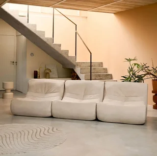 3-Sitzer Samt wasserabweisendes Sofa Sokol grau