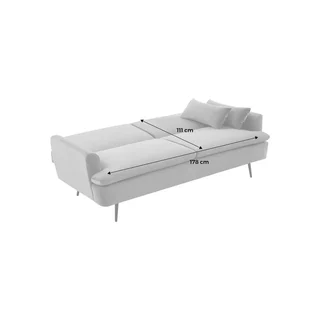 Schlafsofa 2-3 Sitzer Bouclé Stoff Skandinavischer Stil John