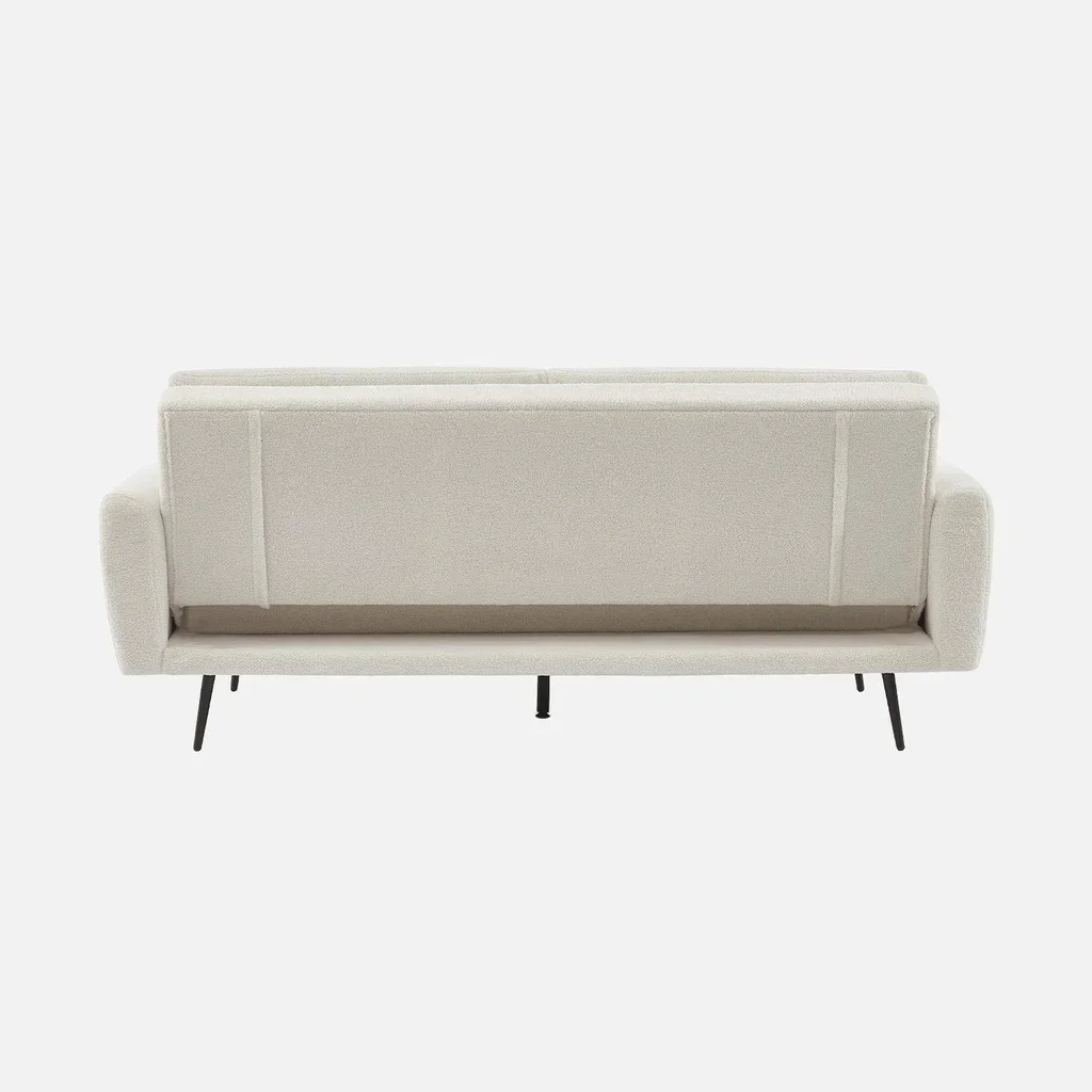 Schlafsofa 2-3 Sitzer Bouclé Stoff Skandinavischer Stil John