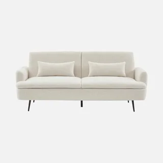 Schlafsofa 2-3 Sitzer Bouclé Stoff Skandinavischer Stil John