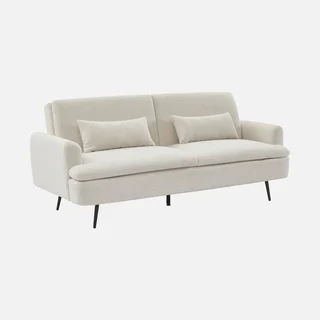 Schlafsofa 2-3 Sitzer Bouclé Stoff Skandinavischer Stil John