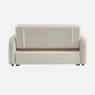 2-Seater Cream Bouclé Convertible Sofa Lino - Contemporary Cosy Living Room