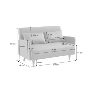 2-Sitzer Schlafsofa Samt Grün Panam mit Holzfüßen