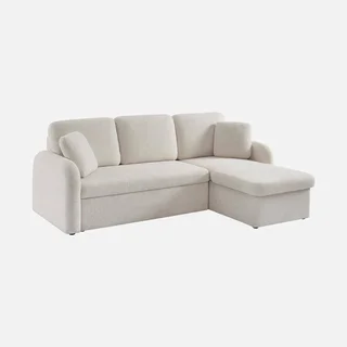 3-Seater Milano Bouclé Convertible Sofa Reversible Rounded Scandinavian Design