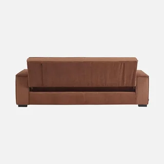 Dunkelgraues Cord-Samt 3-Sitzer Schlafsofa Feel
