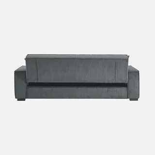 Graues Cord-Samt 3-Sitzer Schlafsofa skandinavisches Design