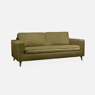 Französisches 3-Sitzer Schlafsofa aus Stoff mit 12 cm Matratze Gustave