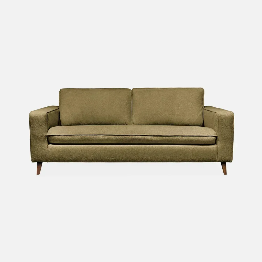 Französisches 3-Sitzer Schlafsofa aus Stoff mit 12 cm Matratze Gustave