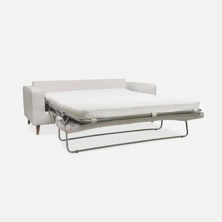 Französisches 3-Sitzer Schlafsofa aus Stoff mit 12 cm Matratze Gustave