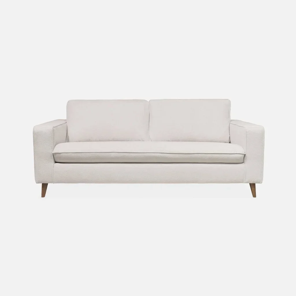 Französisches 3-Sitzer Schlafsofa aus Stoff mit 12 cm Matratze Gustave