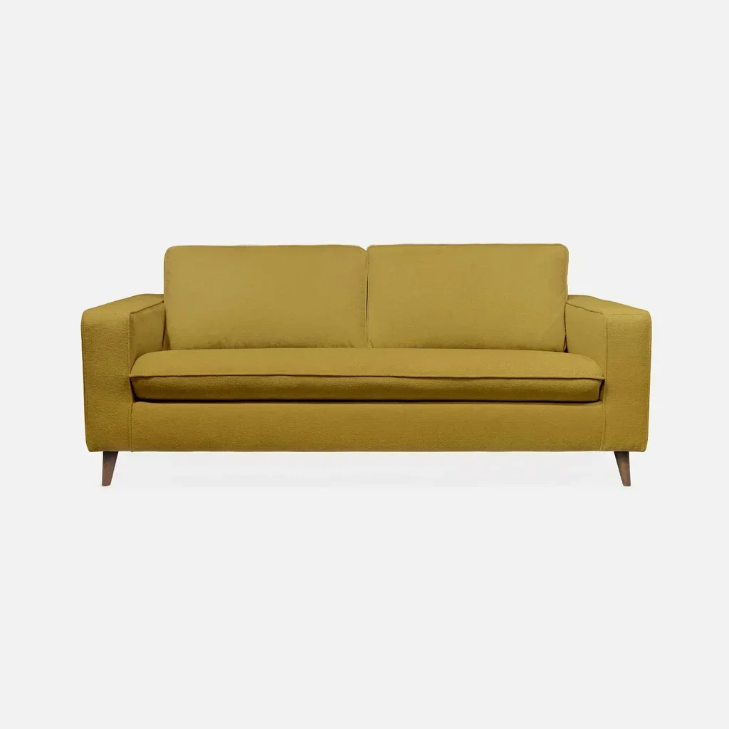 Französisches 3-Sitzer Schlafsofa aus Stoff mit 12 cm Matratze Gustave