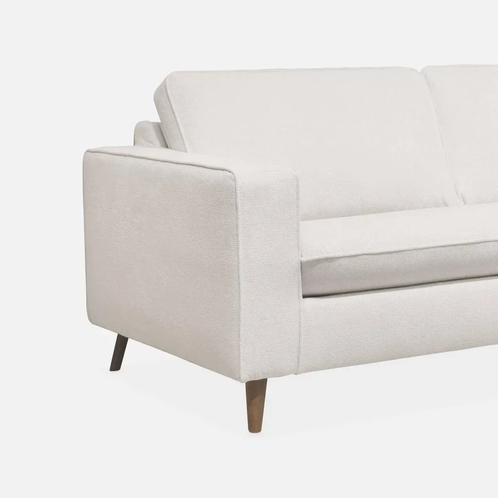 Französisches 3-Sitzer Schlafsofa aus Stoff mit 12 cm Matratze Gustave