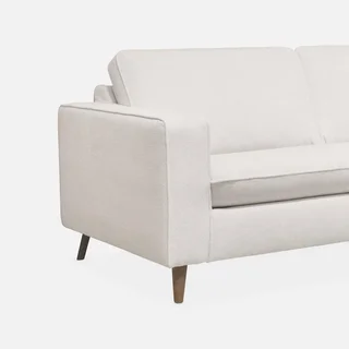 Französisches 3-Sitzer Schlafsofa aus Stoff mit 12 cm Matratze Gustave