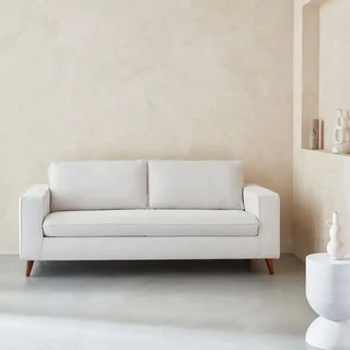 Französisches 3-Sitzer Schlafsofa aus Stoff mit 12 cm Matratze Gustave