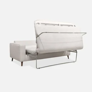 Französisches 3-Sitzer Schlafsofa aus Stoff mit 12 cm Matratze Gustave