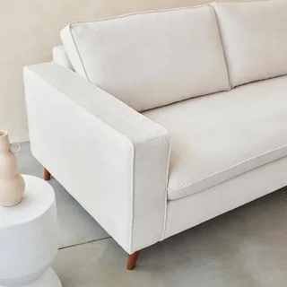 Französisches 3-Sitzer Schlafsofa aus Stoff mit 12 cm Matratze Gustave