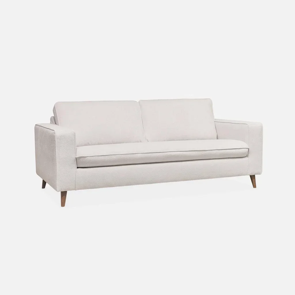 Französisches 3-Sitzer Schlafsofa aus Stoff mit 12 cm Matratze Gustave