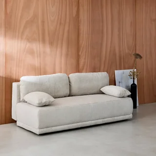 Canapé convertible 3 places velours côtelé banquette clic-clac avec rangement intégré