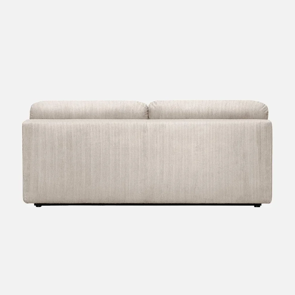 Canapé convertible 3 places velours côtelé banquette clic-clac avec rangement intégré