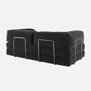 Sofá cama vintage 3 plazas terciopelo pana estilo años 70