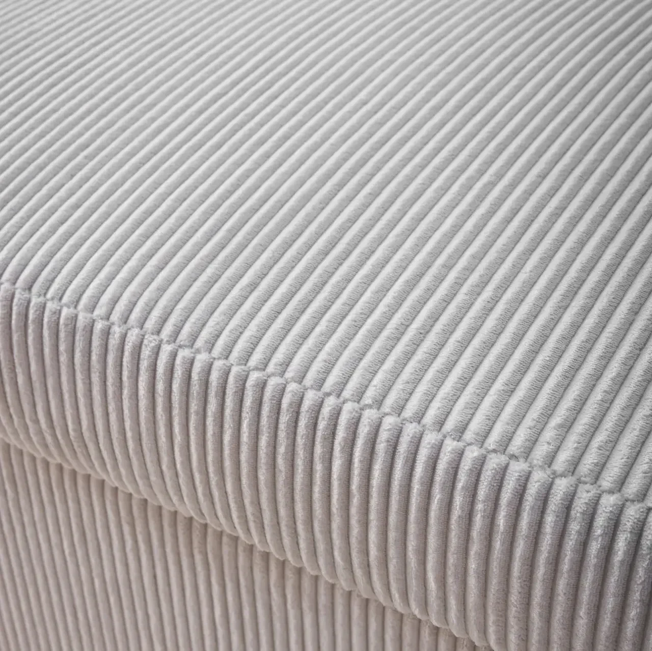Rundes Schlafsofa 2-Sitzer Cord-Samt Lino beige