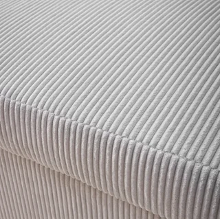 Rundes Schlafsofa 2-Sitzer Cord-Samt Lino beige