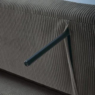 Rundes 2-Sitzer Schlafsofa Cord-Samt Lino