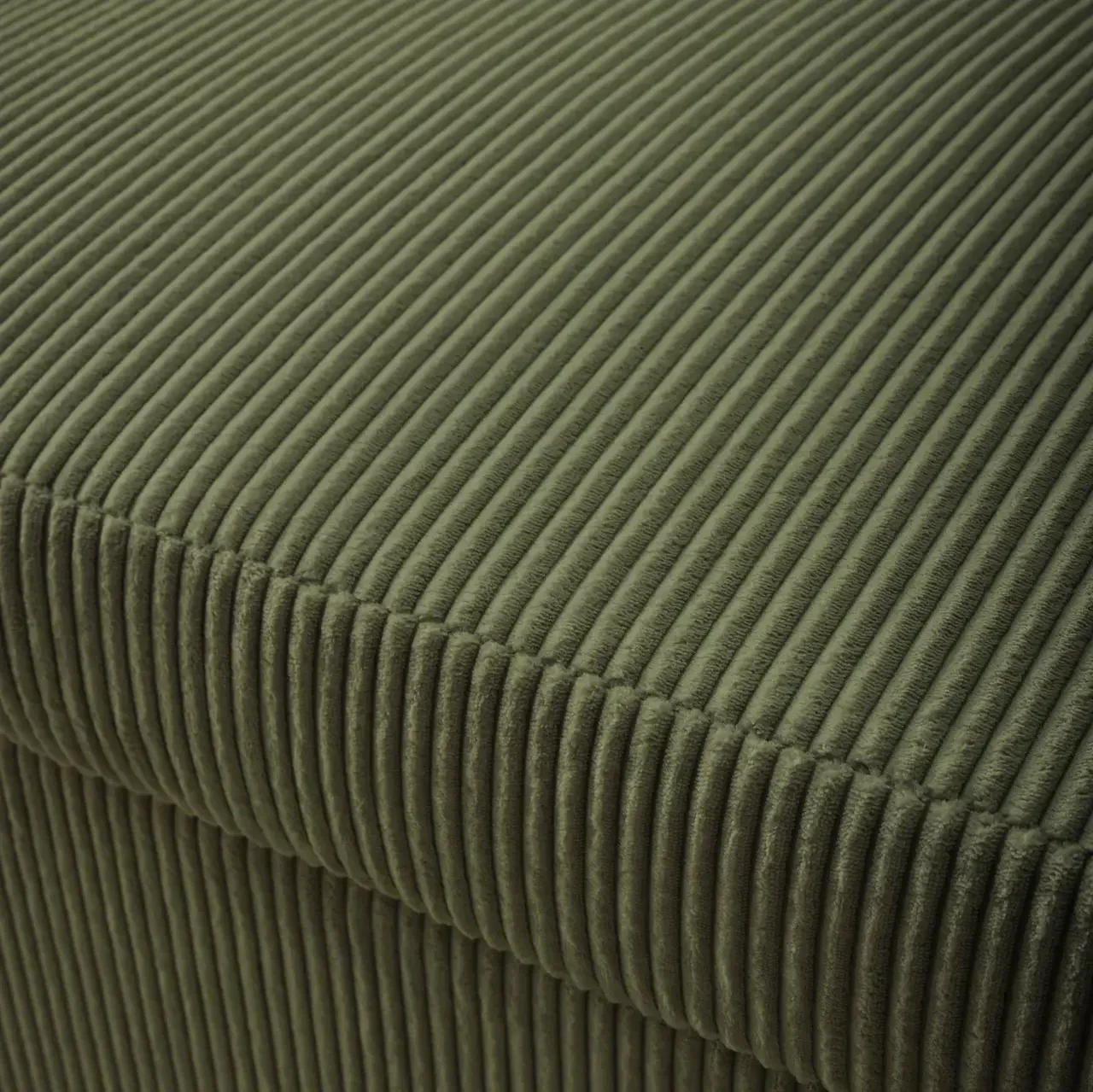 Rundes Schlafsofa 2-Sitzer Cord-Samt Lino beige