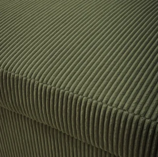 Rundes Schlafsofa 2-Sitzer Cord-Samt Lino beige