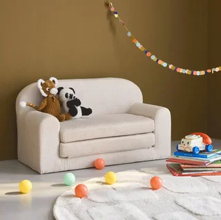 Sofá-cama veludo canelado infantil Cléo