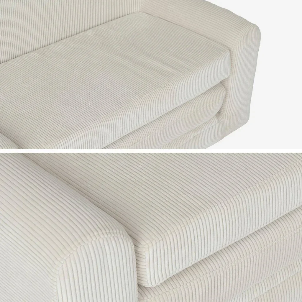 Sofá-cama veludo canelado infantil Cléo