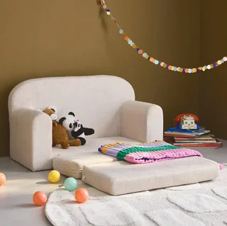Sofá-cama veludo canelado infantil Cléo
