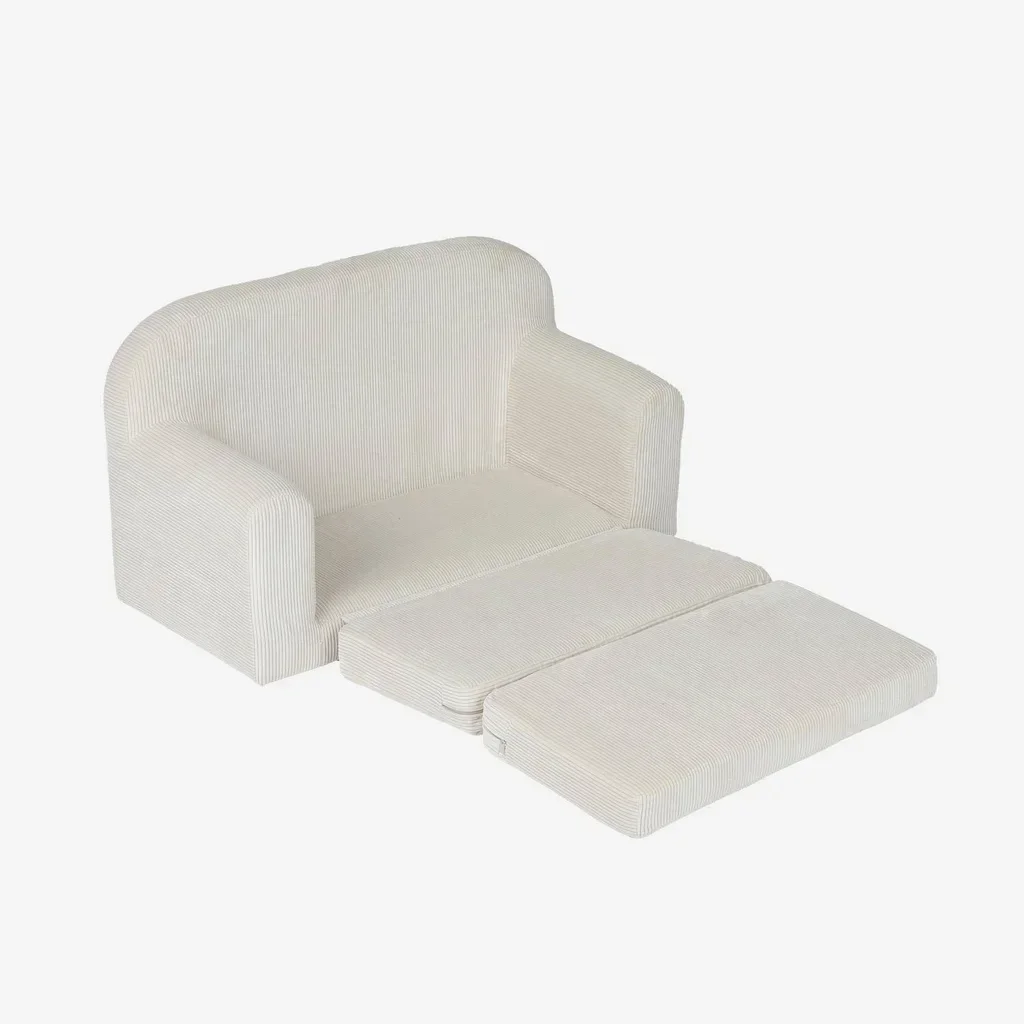 Sofá-cama veludo canelado infantil Cléo